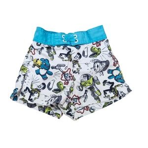 Disney Pixar‎ Toy Story Swim Trunks Shorts White Blue Size 2T Toddler